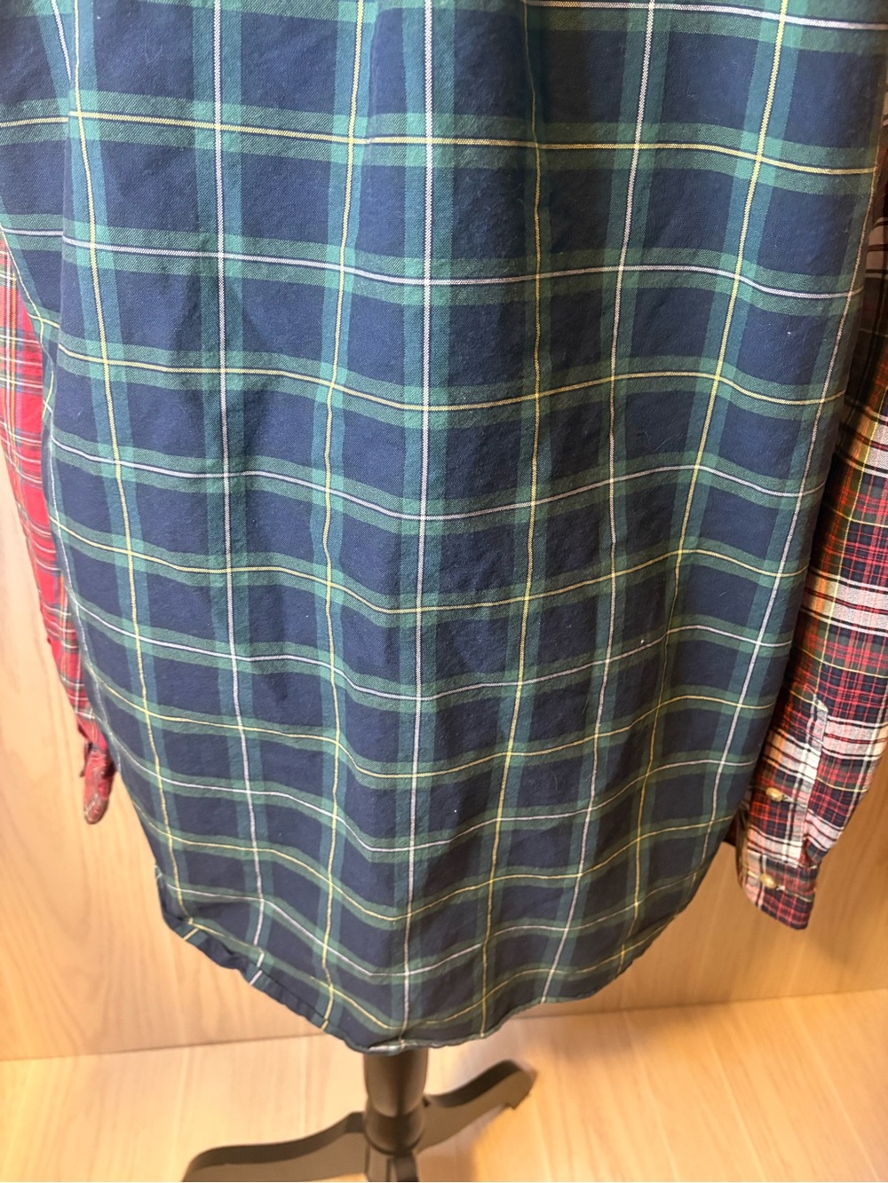 Men’s 2X Ralph Lauren Plaid Colorblock Long Sleeve Button Down Short - Picture 10 of 11